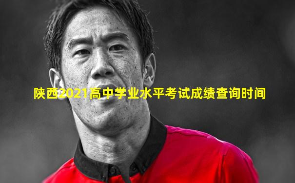 陕西2021高中学业水平考试成绩查询时间